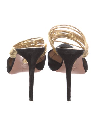 Aquazzura Suede Mules