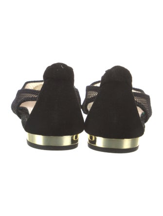 Aquazzura Mesh Lace Pattern Slingback Flats