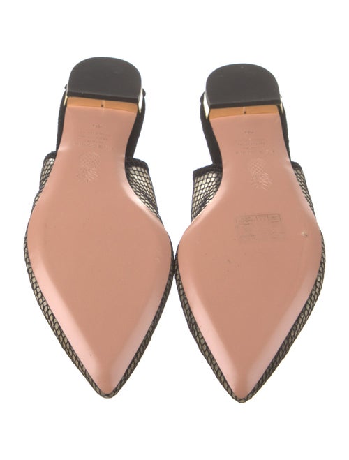 Aquazzura Mesh Lace Pattern Slingback Flats