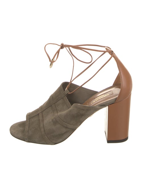 Aquazzura Suede T-Strap Pumps