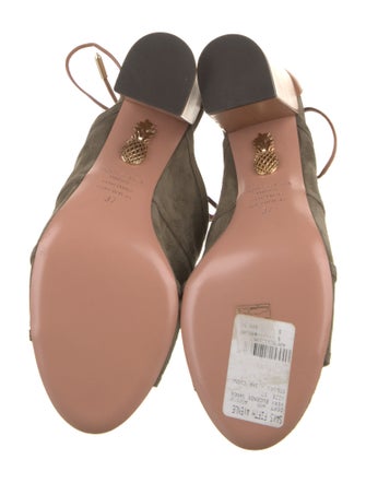 Aquazzura Suede T-Strap Pumps