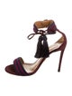 Aquazzura Suede Striped Sandals