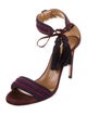 Aquazzura Suede Striped Sandals