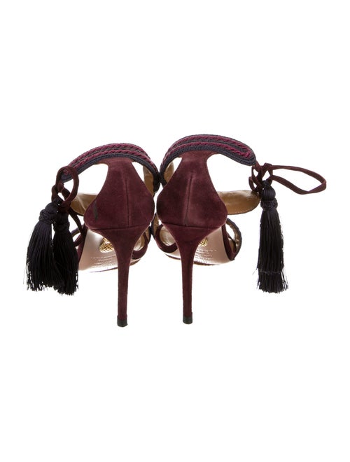 Aquazzura Suede Striped Sandals