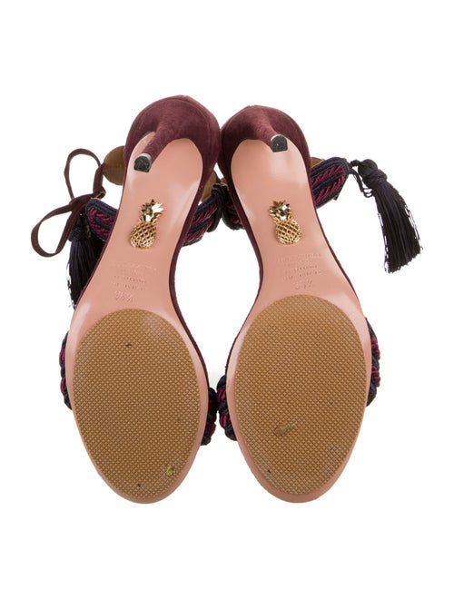 Aquazzura Suede Striped Sandals