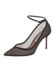 Aquazzura Suede Mesh Accents Pumps