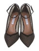 Aquazzura Suede Mesh Accents Pumps