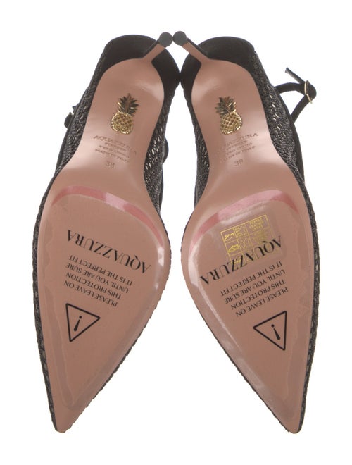 Aquazzura Suede Mesh Accents Pumps