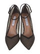 Aquazzura Suede Mesh Accents Pumps