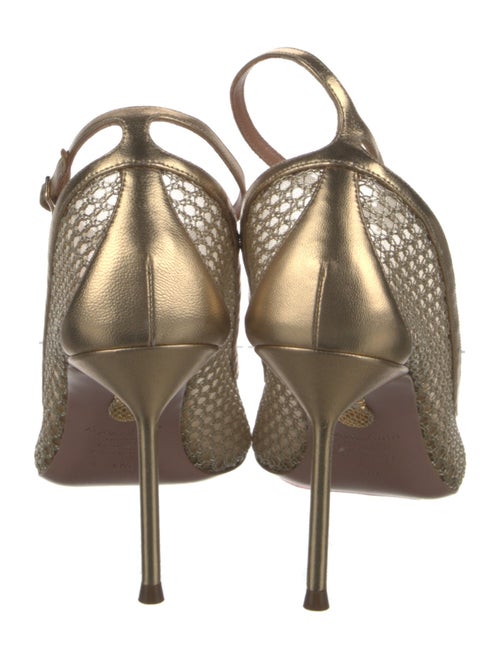 Aquazzura Leather Mesh Accents Pumps