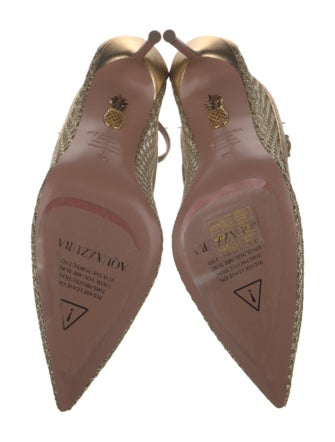 Aquazzura Leather Mesh Accents Pumps