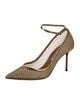 Aquazzura Leather Mesh Accents Pumps