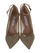 Aquazzura Leather Mesh Accents Pumps