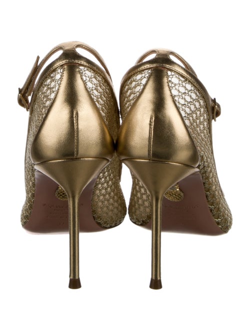 Aquazzura Leather Mesh Accents Pumps