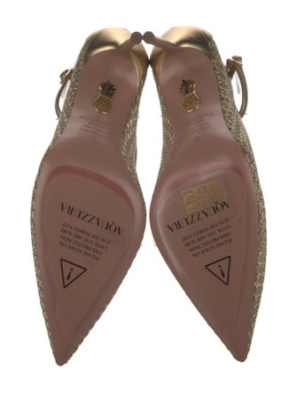 Aquazzura Leather Mesh Accents Pumps