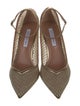 Aquazzura Leather Mesh Accents Pumps