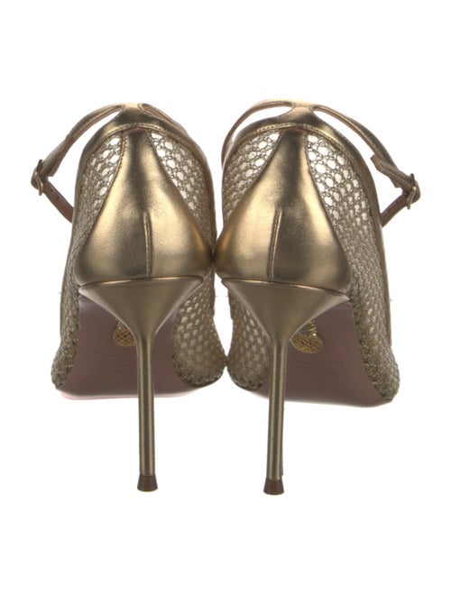Aquazzura Leather Mesh Accents Pumps