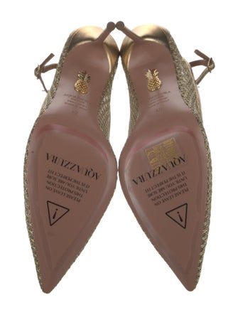 Aquazzura Leather Mesh Accents Pumps