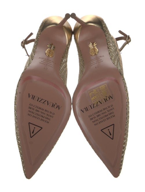 Aquazzura Leather Mesh Accents Pumps