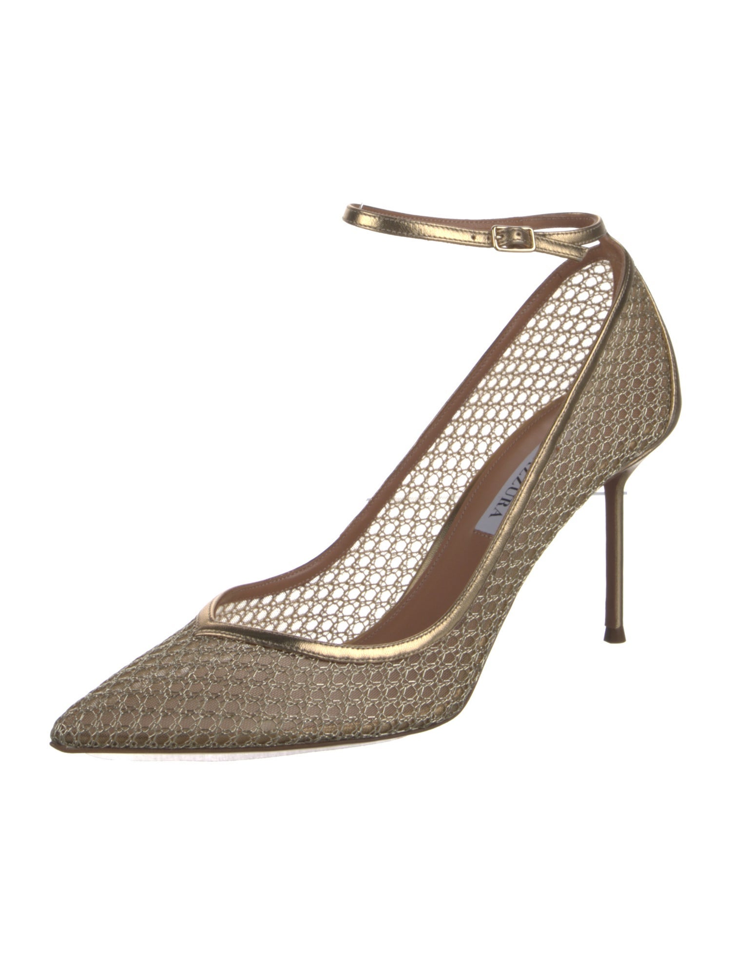 Aquazzura Leather Mesh Accents Pumps