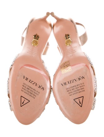 Aquazzura Leather Animal Print Slingback Sandals