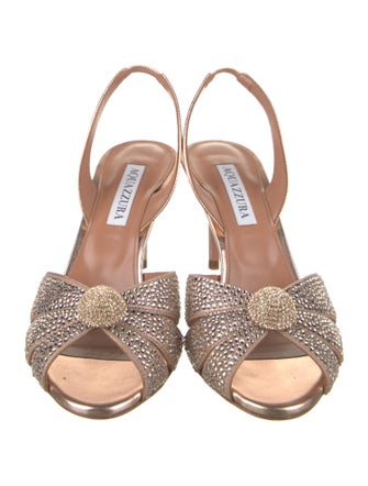 Aquazzura Leather Slingback Sandals