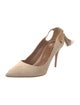 Aquazzura Suede Tassel Accents Slingback Pumps