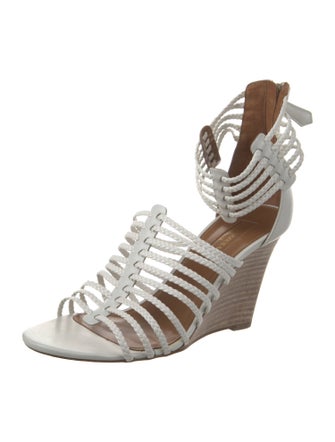 Aquazzura Leather Braided Accents T-Strap Pumps