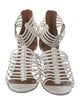 Aquazzura Leather Braided Accents T-Strap Pumps