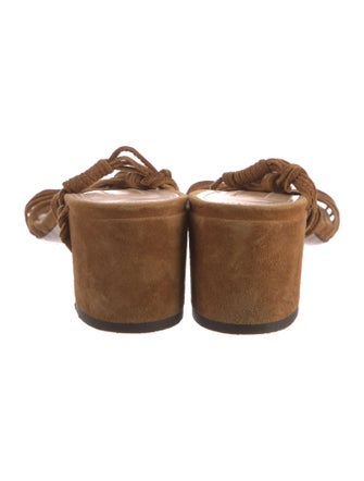 Aquazzura Suede Tassel Accents Sandals