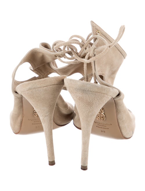 Aquazzura Suede Cutout Accent Sandals