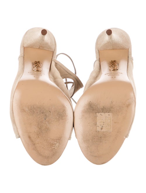 Aquazzura Suede Cutout Accent Sandals