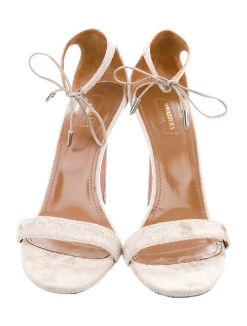 Aquazzura Suede Animal Print Sandals