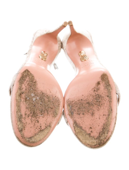 Aquazzura Suede Animal Print Sandals