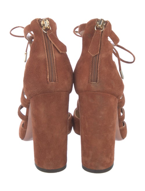 Aquazzura Suede T-Strap Pumps