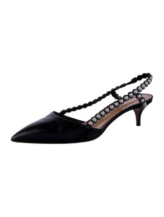Aquazzura Leather Slingback Pumps