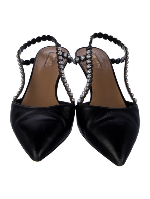 Aquazzura Leather Slingback Pumps