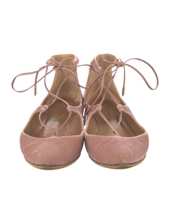Aquazzura Velvet Flats