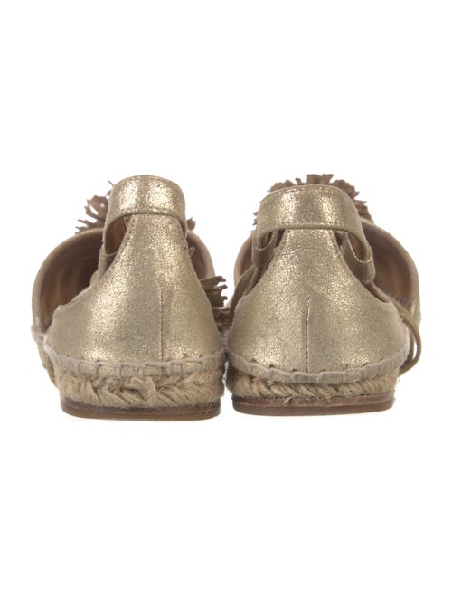 Aquazzura Leather Tassel Accents Espadrilles
