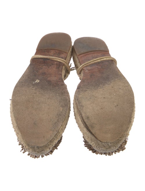 Aquazzura Leather Tassel Accents Espadrilles