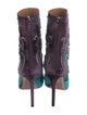 Aquazzura Velvet Colorblock Pattern Sock Boots