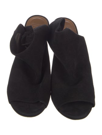 Aquazzura Suede Fringe Trim Accent Slingback Pumps