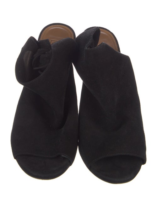 Aquazzura Suede Fringe Trim Accent Slingback Pumps