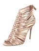 Aquazzura Satin Braided Accents Sandals