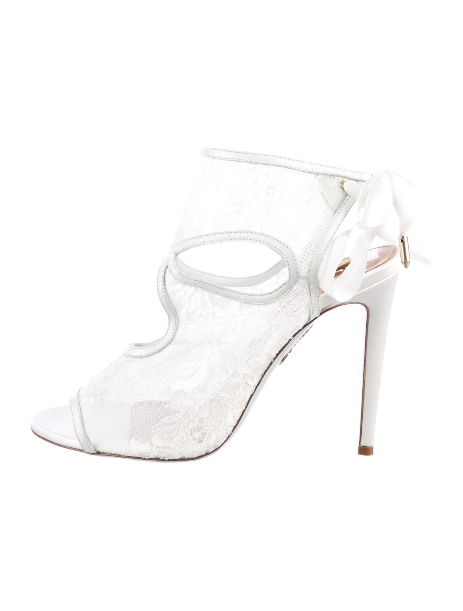 Aquazzura Lace Lace Trim Embellishment Sandals