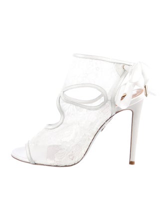 Aquazzura Lace Lace Trim Embellishment Sandals