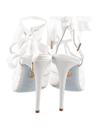 Aquazzura Lace Lace Trim Embellishment Sandals