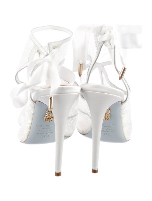 Aquazzura Lace Lace Trim Embellishment Sandals
