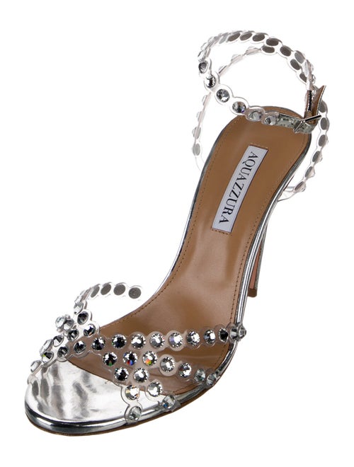 Aquazzura PVC Crystal Embellishments Gladiator Sandals