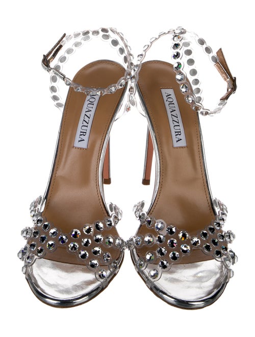 Aquazzura PVC Crystal Embellishments Gladiator Sandals